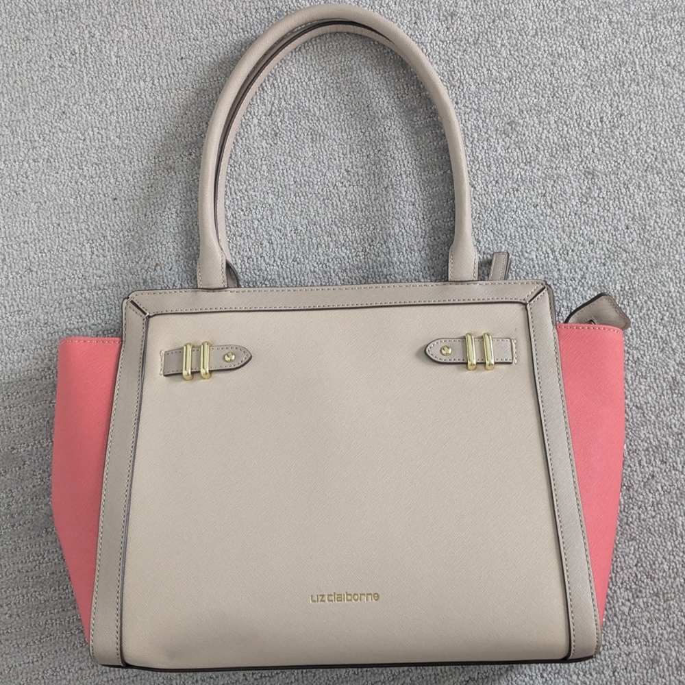 Liz Claiborne Mini Tuxedo Tote Bucket Bag Purse